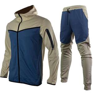 Nuevo Conjunto Deportivo de Poliéster para Hombre, Transpirable, para Correr, Ropa de Gimnasio, con Cierre, Tejido Grueso de Felpa Francesa, Venta al por Mayor - Product Image 2