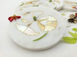 European Style <b>Marble</b> <b>Coaster</b> Unique Designer Modern Luxury White Color for Camping Wholesale - Product Image 2