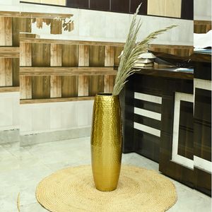 Elegante florero dorado martillado para sala de estar, decoración Premium para el hogar y artículos de decoración del hogar para sala de estar - Product Image 5