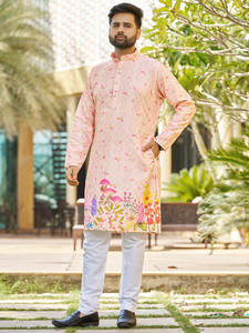 Approvisionnement en gros aujourd'hui présentant la cérémonie de mariage pour hommes Kurta avec pierre embellissement Heavywear disponible à la quantité en vrac - Product Image 6