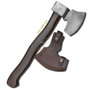 Wholesale Outdoor Bushcraft Damascus Steel <b>Axe</b> Viking Style DD-AXE212 Wood <b>Handled</b> Chopping <b>Axe</b> Cutting Hatchet Forest <b>Axe</b> - Product Image 3
