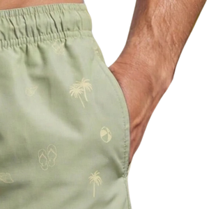 Shorts de bain imprimés pour hommes, respirants, séchage rapide, logo avant, taille élastique avec cordon de serrage, décontractés, pour l'été, avec poche arrière - Product Image 5