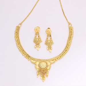 Traditional Women's <b>Copper</b> & Brass Chapado En Oro Necklace Gold Plated Micro Forming for Special Occasions Wedding <b>Jewelry</b> - Product Image 2
