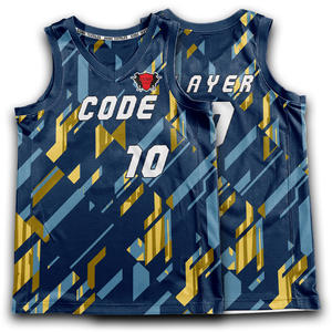 Conjunto de pantalones cortos de Jersey reversible con cuello en V personalizado, uniforme de baloncesto transpirable de malla de poliéster 100% de secado rápido - Product Image 5