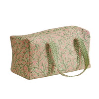Sac de voyage de luxe à imprimé bloc, style décontracté et sportif - Design matelassé bohème, en coton écologique, personnalisable, durable, grande capacité