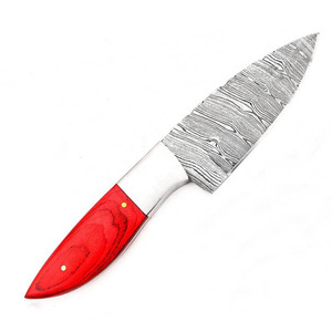 Jexmoo, grado Industrial, OEM, personalizado, hecho a mano, acero de Damasco, cuchillo desollador, mango de madera, Funda de cuero, combate, Camping, caza, regalo - Product Image 2