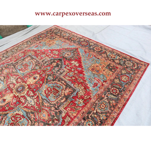 Fournisseur de confiance élégant tapis en laine fait main de style turc pour la maison salon grande taille antidérapant et lavable motif de nouveauté - Product Image 1