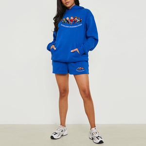 Vierge correspondant famille logo personnalisé imprimé sweat 100% coton sweat bouffée impression sweat à capuche ensemble personnalisé polaire sweats femme. - Product Image 4