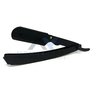 มีดโกนสีดำด้านแบบพับได้มีดสแตนเลสที่เล็มผม - Product Image 6