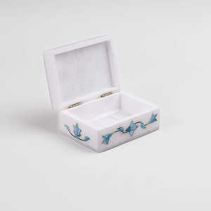 Boîte à bijoux en marbre multicolore artisanale et durable, dimensions 10x4.5x7.5cm, pour le rangement des bijoux - Product Image 6