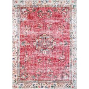 Alfombra de Lana Anudada a Mano de Gran Tamaño, Diseño de Medallón Rojo y Naranja, para Hogar y Sala de Estar, Alfombra Rectangular para Pasillo - Pae-1536 - Product Image 1