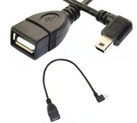 Cable OTG Mini USB para Cámaras Digitales - Cable Adaptador USB A Hembra a Mini USB B Macho de 5 Pines