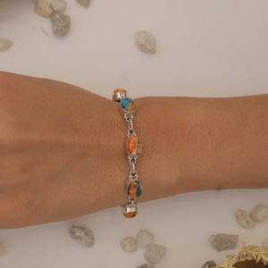 925 Sterling <b>Silver</b> Handmade Gemstone Turquoise Spinner <b>Bracelet</b> 925 Stamped <b>Solid</b> Best Quality Wedding Gift Designer Jewelry - Product Image 4