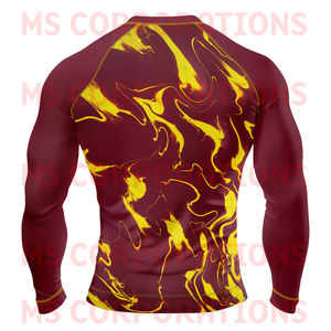 Rash-Guard MMA Bjj avec logo personnalisé Ensemble de jiu-jitsu à manches longues Vente en gros Équipement de surf grande taille pour homme avec logo personnalisable - Product Image 2