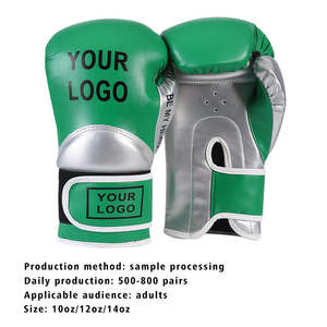 Guante de boxeo con logotipo personalizado de alta calidad al por mayor, ropa deportiva profesional para kickboxing hecha de cuero - Product Image 5
