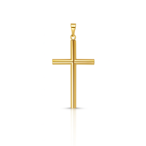 Handmade 14K Gold <b>Cross</b> Pendant Large Statement Solid Yellow Unisex Fine Pendant & Charm for <b>Men</b> & Women Religious Events Gift - Product Image 1