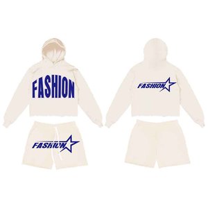 Nouveautés, ensemble de sweat-shirts personnalisés pour hommes, ensemble de survêtement en coton de rue, ensemble de jogging 2 pièces, ensemble de survêtement court pour hommes, ensemble 2 pièces - Product Image 2