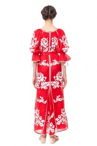 ยูเครน Maxi Bohe ชุดเดรสยาวขนาดใหญ่พิเศษสำหรับผู้หญิงชุดเดรสชายหาดเสื้อผ้าสำหรับใส่ไปทะเลปักลายตารางสำหรับผู้หญิง - Product Image 4