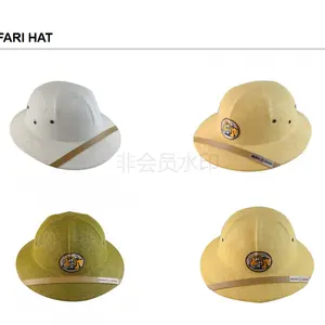 Grosir Topi Helm Safari Hutan Kustom Yang Dapat Disesuaikan Topi Jerami Helm Topeng untuk Pria dan Wanita