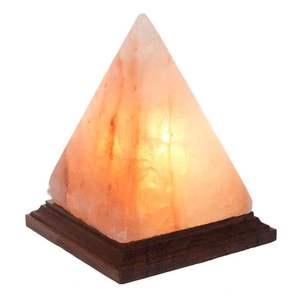 Lampe pyramidale de sel de roche de l'Himalaya authentique pour l'intérieur élégant de la maison avec une lueur chaude et un artisanat écologique - Product Image 5