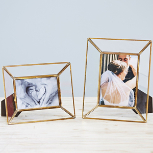 Marco de fotos de doble cara dorado de calidad Superior, mesa de pared, decoración del hogar, marco de fotos de Metal con vidrio, regalo creativo, decoración plegable - Product Image 1