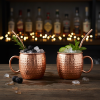 Mug à bière Moscow Mule carré créatif, isolation thermique, acier inoxydable martelé, écologique, divers modèles – Vente chaude