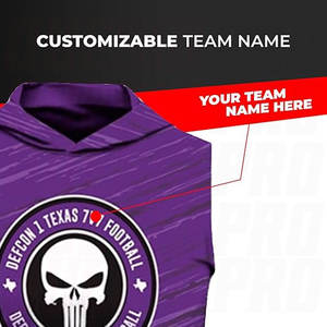 Maglia da Calcio 7v7 Abbigliamento Sportivo con Cappuccio Personalizzazione Sublimata per Flag Football Nome e Numero Personalizzati Abbigliamento Sportivo Leggero Aziendale - Product Image 3