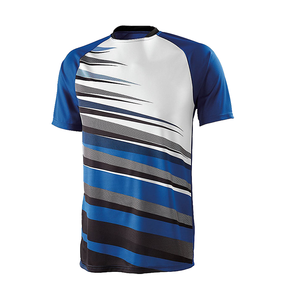 Maillot de football personnalisé en polyester/coton à col en V, respirant, avec nom et numéro du joueur - Product Image 5
