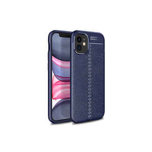 Coque en silicone bleu marine premium Netzy pour iPhone 12, coque de protection antichoc, coque de téléphone portable souple pour XR et 7 Plus - Product Image 1