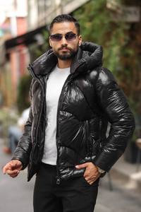Manteau d'hiver épais pour homme OEM, à capuche avec poches zippées, imperméable, respirant, rembourré, à manches longues, pour la ville et le quotidien - Product Image 3