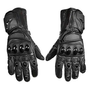 Guantes de moto de cuero de primera calidad con máxima protección Guantes transpirables de dedo completo para carreras de motos para deportes al aire libre - Product Image 3