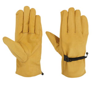 Guantes de conductor de cuero de piel de cabra de la mejor calidad de fábrica directa Guantes DE TRABAJO DE SEGURIDAD reforzados con logotipo personalizado - Product Image 5