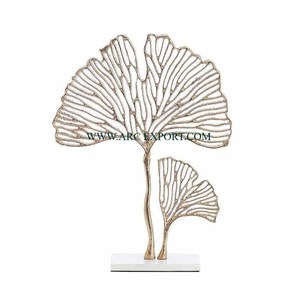 Escultura de metal decorativa con forma de árbol Diseñador Aspecto elegante Acento Color dorado Escultura de objetos de mesa hechos a mano al precio más bajo - Product Image 6