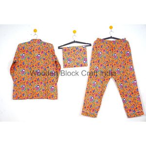 Femmes confortable été coton col en v col tournant pyjama ensemble bloc imprimé Floral Shorts vêtements de nuit vêtements de nuit 3 pièces ensemble - Product Image 5