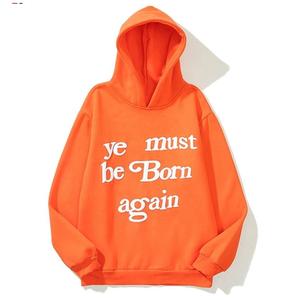 Meilleure vente Hip Hop 100% coton sweat à capuche à impression bouffante Logo personnalisé brodé sérigraphie sweat à capuche - Product Image 6