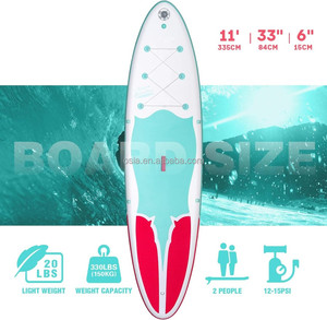 Planche à pagaie gonflable à <span class=keywords><strong>double</strong></span> <span class=keywords><strong>couche</strong></span> avec impression UV, nouveau design, modèle ISUP, polyvalente, en PVC/EVA, couleur bois rose, tendance - Product Image 5