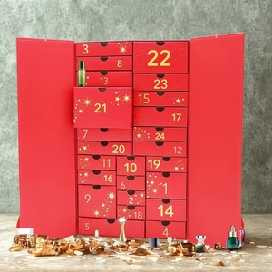 Boş özel noel çerezleri çikolata Advent takvim kozmetik kağıdı kutu 12 gün 24 gün geri sayım hediye kutusu - Product Image 1