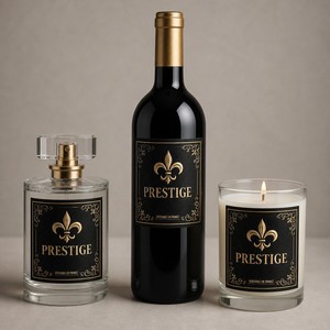 Autocollants en métal aluminium personnalisés en relief pour vin et parfum, imperméables, étiquettes 3D personnalisées, emballage personnalisé, autocollants en aluminium - Product Image 5