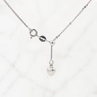 Collier pendentif boule en or massif 18 carats JM Jewelry, bijoux chrétiens pour femmes, « Mon cœur est toi », cadeau « Soufflement d'amour », argent/or rose