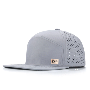 Burgundy 6-Panel <b>Snapback</b> <b>Cap</b> with Mesh Back Eyelets Common Fabric Unisex Casual Sports Hat Spring Summer Style - Product Image 4