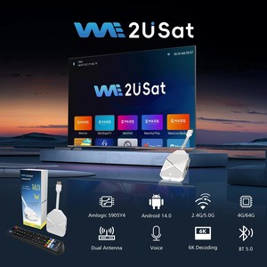 We2usat P6 Mini Android TV Stick Android 14 Amlogic S905Y4 Quad Core 4GB 64GB Wifi6 BT5.0 Lecteur multimédia intelligent pour TV, meilleur que Vseebox - Product Image 1