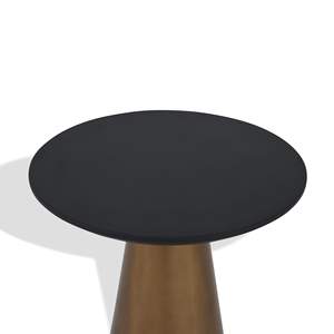 Table d'appoint simple en aluminium faite à la main avec finition en laiton antique, plateau rond durable pour le salon ou la chambre à coucher - Product Image 3