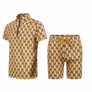 Ensemble T-shirt et short décontracté pour homme, coupe ajustée, séchage rapide, léger, uni, 100% coton teint, coupe oversize, personnalisable à l'avant - Product Image 6
