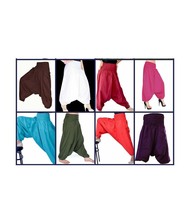 Pantalon sarouel unisexe en coton teint à la main de haute qualité, pantalon de yoga bohème d'été assorti avec taille libre