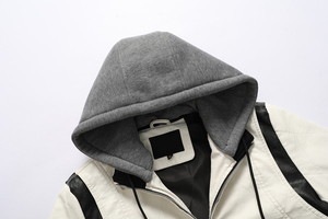 Veste de motard automne hiver pour hommes avec col montant manteau à capuche en cuir PU de haute qualité broderie de Logo personnalisé pour la moto - Product Image 2