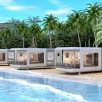 Cabine Apple de 20 pieds 40 pieds Maison d'appartement simple de luxe Maison préfabriquée en conteneur
