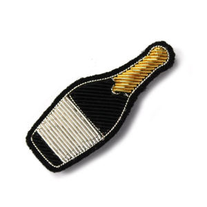 Bullion Wire Handmade Embroidered Stylish <b>Walking</b> <b>Stick</b> Patch <b>Badge</b> Brooches 3 D Silk Wire Patch Pin Brooches - Product Image 1