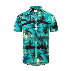 Saison d'été Coton facilement lavé Hommes Beach T Shirts 2024 Short Sleeve Beach T-Shirt à vendre - Product Image 1