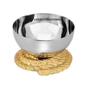 Bol de service coréen en verre et aluminium poli argenté, gravé, écologique et décoratif – Meilleure vente - Product Image 6