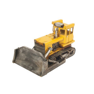 Modèle décoratif de bulldozer en métal rectangulaire moderne fait à la main pour la maison, le bureau ou l'affichage de chantier (30,5L X 19,1L X 17,8H Cm) - Product Image 4